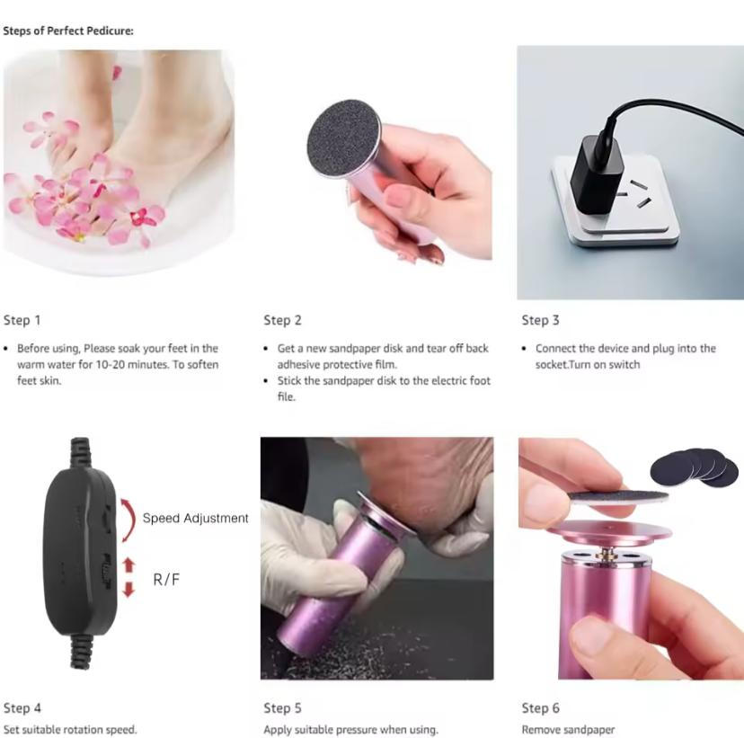 Electric Foot Callus Remover (مزيل الجلد الميت للقدمين )